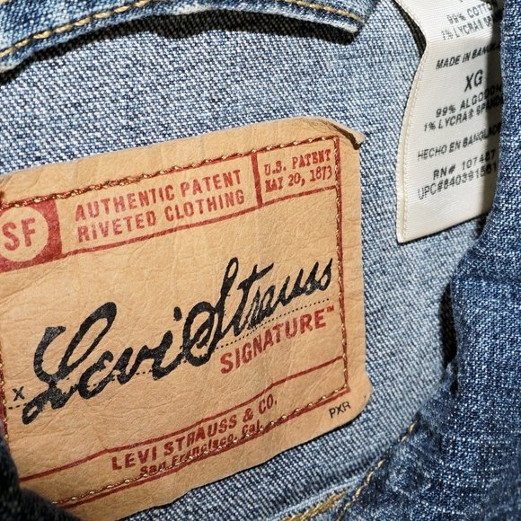 Levi's signature blue jean jacket XL EUC - Picture 2 of 5